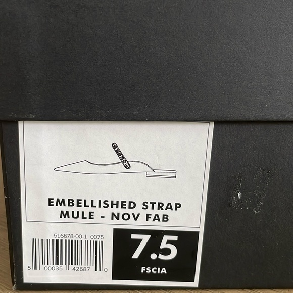 Banana Republic Pink Satin Embellished Strap Mule - Like New In Box - Picture 6 of 17